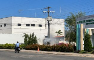 Fumaça em equipamento da rede elétrica chama atenção próximo ao Hospital Municipal de Livramento