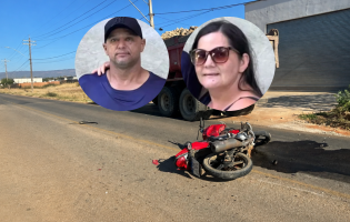 Colisão entre caçamba e motocicleta deixa duas pessoas mortas na BA-152, em Livramento