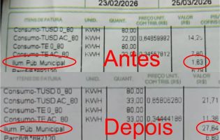 Cresce insatisfação em Brumado com aumento da Taxa de Iluminação Pública