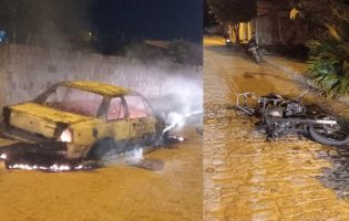 Briga entre enteado e padrasto termina com veículos incendiados em Malhada de Pedras