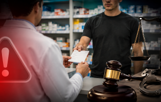 Troca de receituário médico no balcão de farmácia pode configurar crime; conduta pode levar à responsabilização penal