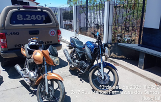 PM recupera duas motocicletas roubadas e abandonadas na zona rural de Brumado