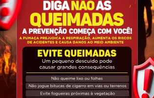 Prefeitura de Livramento reforça campanha de prevenção e alerta para os riscos das queimadas