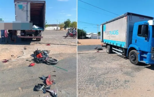 Motociclista sofre fratura no fêmur após colisão com caminhão na BR-030